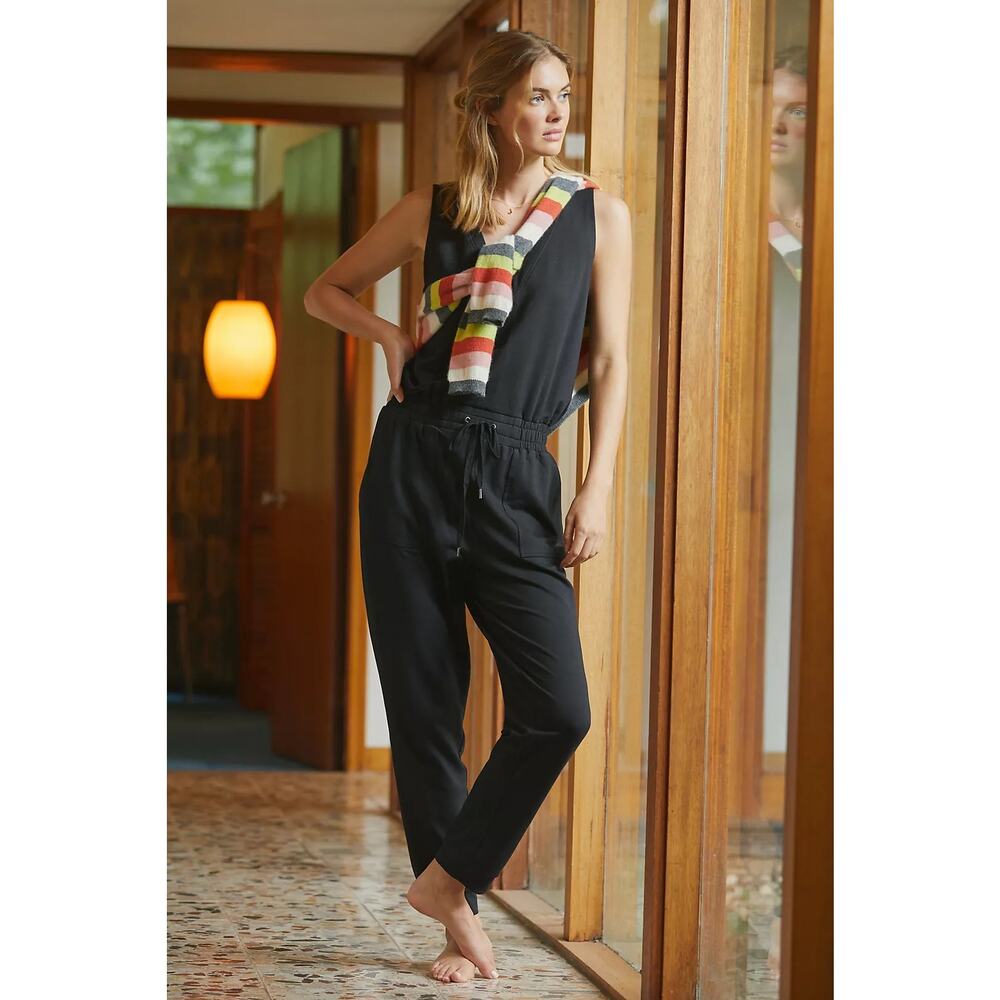 Daily Practice Anthropologie Lounge Jumpsuit Women’s Small Black Neutral Comfy‎
